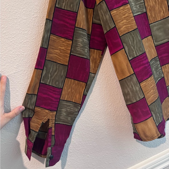 Vintage Unisex Patchwork Patterned Button Down Shirt - Picture 5 of 5